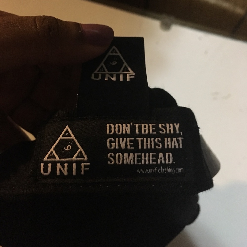 UNIF Black Cap with White Embroidery - Picture 4 of 4